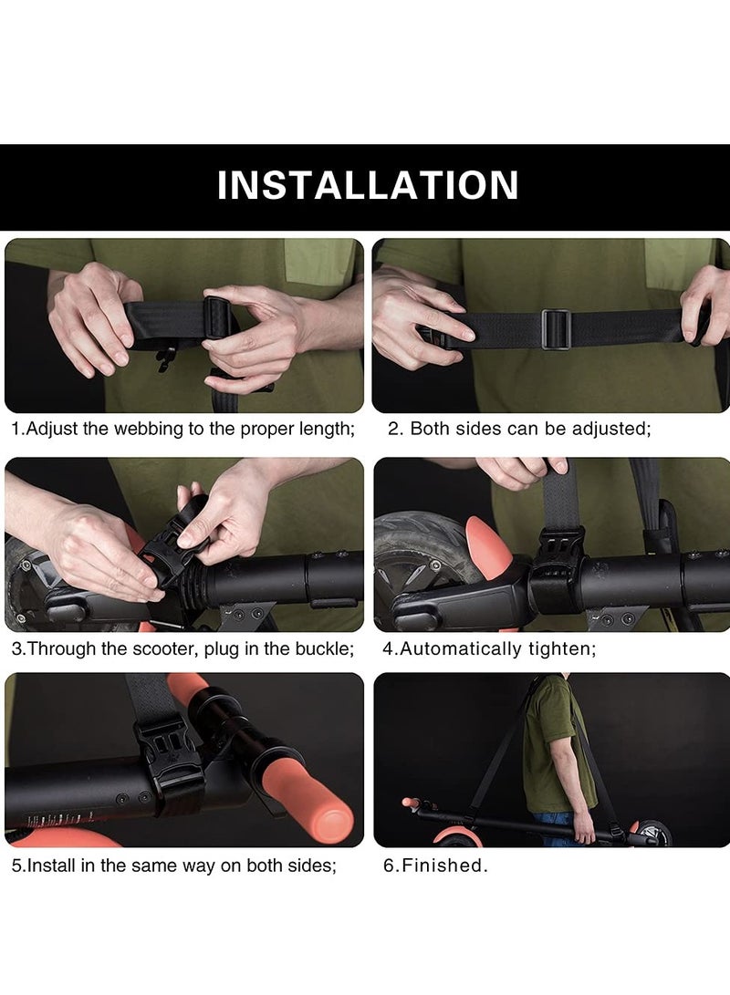 Adjustable Shoulder Strap for Kids' Kick Scooters, Electric Scooters, and Foldable Bicycles - Easy Travel Carrying Solution - Image 5