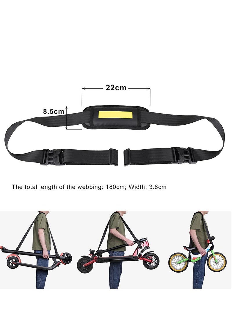 Adjustable Shoulder Strap for Kids' Kick Scooters, Electric Scooters, and Foldable Bicycles - Easy Travel Carrying Solution - Image 2