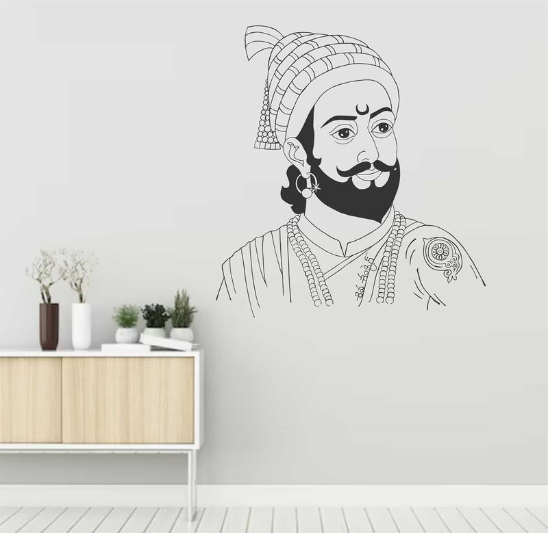Wall Attraction Shivaji Wall Stickers Murals Size 55x58cm MD149_S - Image 2