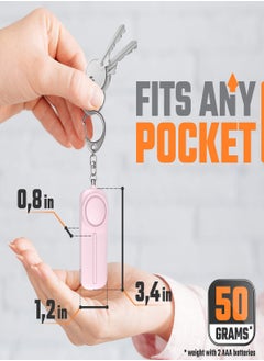 Excefore Personal Alarm Personal Safety Panic Alarm Keychain Emergency Self Defence 130 dB Loud Siren Protection Device with LED Light Simple Operation Reusable for Women Kids Elders  - Image 3