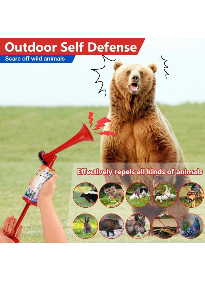 Generic Handheld Air Horn, Super Loud Noisemakers Bear Horn Self Defense Reusable Air Pump Horns Sports and Marine Signal Safety Alarm Horn for Boating, Sports Events, Graduation, Birthday Parties (RED)  - Image 5