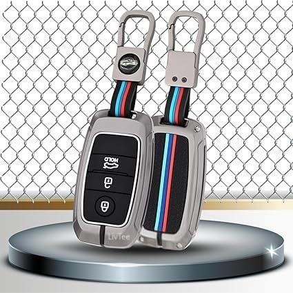 LivTee Premium Metal Key Cover for Kia Seltos, Carens, Sonet - 3 Button Smart Key(kia 3 Button up Smart) - Image 2
