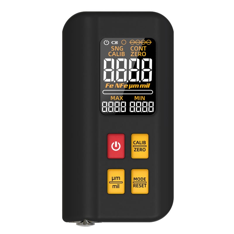 BSIDE T2X Paint Thickness Gauge Coating Thickness Gauge Colour Screen Rechargeable Paint Thickness Gauge Used Car Paint Thickness Tester Paint Depth Gauge Iron, Aluminium and Zinc Coating Thickness Gauge - Image 2
