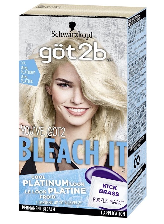 Got2b Bleach It Permanent Hair Color, 00A Ultra Platinum - Image 1