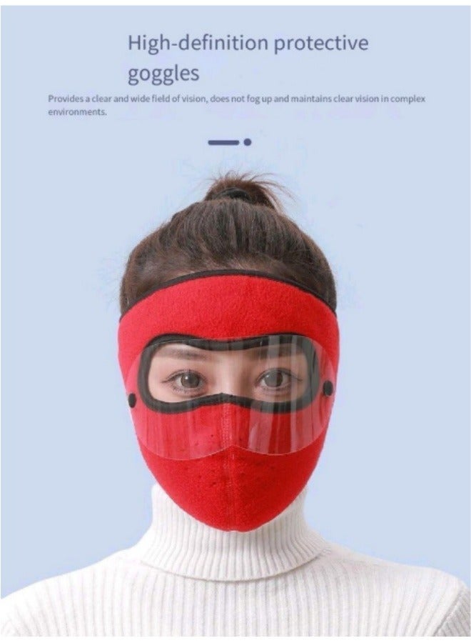 Thickened Dust Mask To Keep Warm Outdoor Cycling Ear Protection Windproof Mask Pink  - Image 5