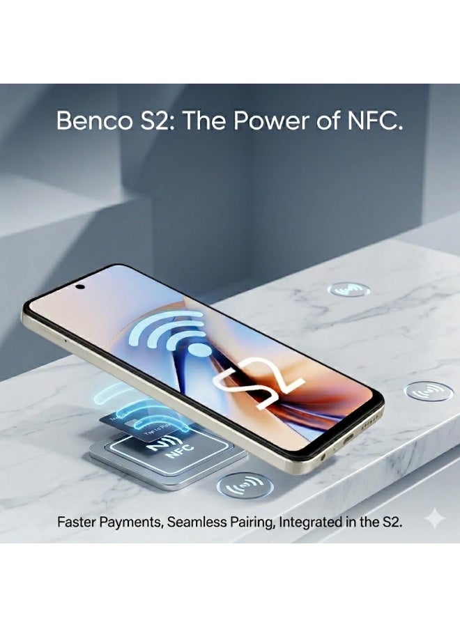 benco S2 No Camera No GPS with NFC, 4+8GB RAM, 128GB ROM, 5000 mAh Battery Titanium Grey - Middle East Version - Image 4