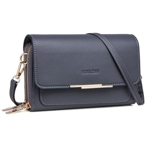 Roulens Small Crossbody Bag for Women,Cell Phone Purse Women's Shoulder Handbags Wallet Purse with Credit Card Slots, Dark Gray, Small, Ar2976-3dark Gray - Image 1