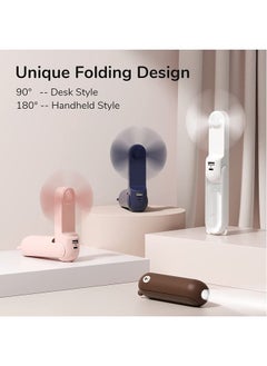 Handheld Mini Fan, 3 IN 1 Hand Fan, Portable USB Rechargeable Small Pocket Fan, Battery Operated Fan [14-21 Working Hours] with Power Bank, Flashlight Feature for Women,Travel,Outdoor - pzsku/Z602B9543959C6BC0C925Z/45/_/1684309865/32e2305b-bc0b-414d-a73f-280b4dffba2f