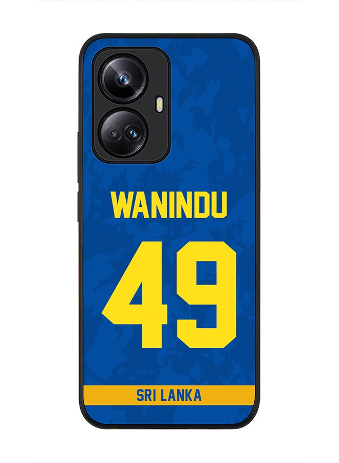 Stylizedd Cover for Realme 10 Pro Plus 5G Case , Rugged Black Slim fit Protective Phone Cases - Player Name - Wanindu Hasaranga, Jersey Number- 49 - Image 1