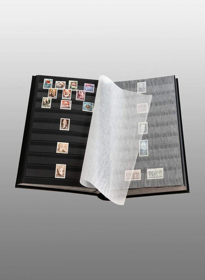 Prophila Collection Prophila Metallic Edition Stamp Album (New) 60 Black Sides, Padded Silver Cover - Image 3