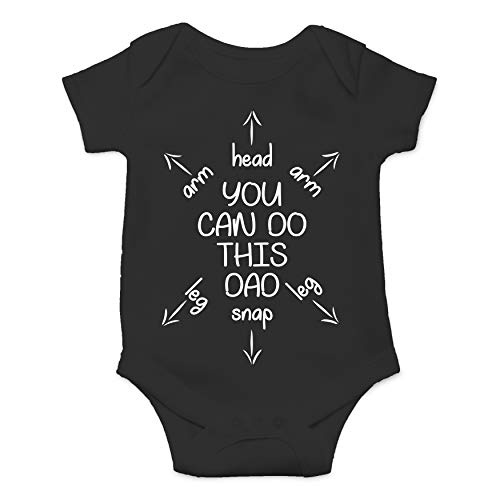 Funnwear You Can Do This Dad - Funny Baby Essentials Bodysuit - Cute Baby Girl Clothes Newborn Boy Outfit (6 Months, Black) - Image 1