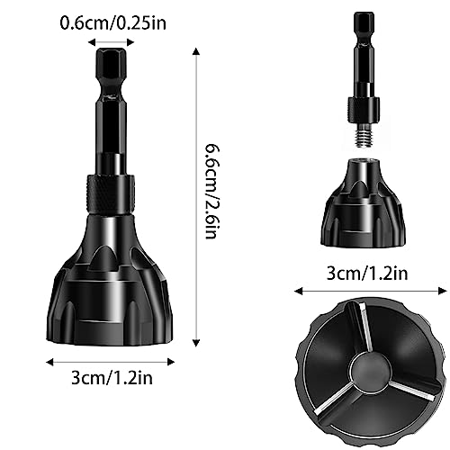 CZS Deburring Tool, HSS Hex Shank Deburring Tool for Metal, Bolt Thread Repair with Quick Release Shank Fits, 2 Pack - Image 2