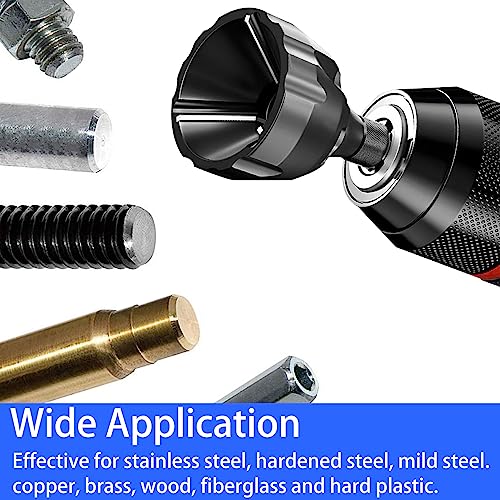 CZS Deburring Tool, HSS Hex Shank Deburring Tool for Metal, Bolt Thread Repair with Quick Release Shank Fits, 2 Pack - Image 3