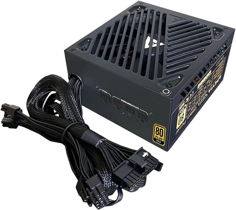 APEVIA مزود طاقة ATX-GX650W Galaxy 650W معتمد 80+ ذهبية PFC نشط ATX شبه موحد هادئ للألعاب - Image 1