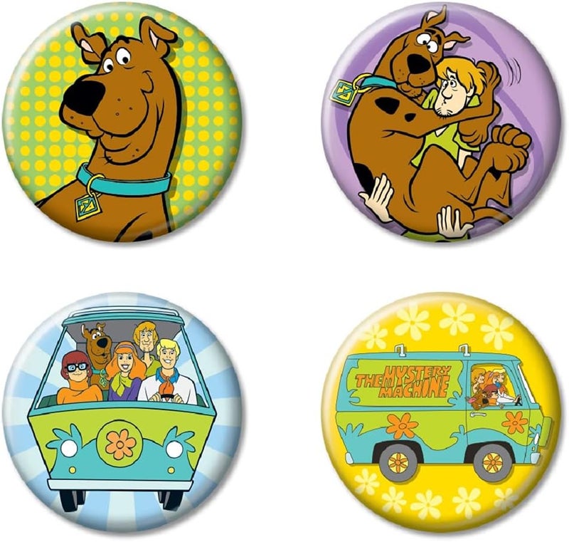 Scooby Doo Assortment #1 Set of 4 1.25" Collectible Buttons