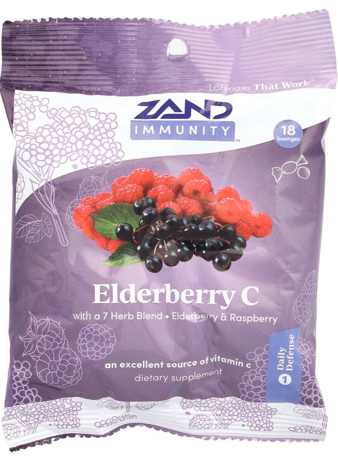 Elderberry C Elderberry & Raspberry 18 Lozenges