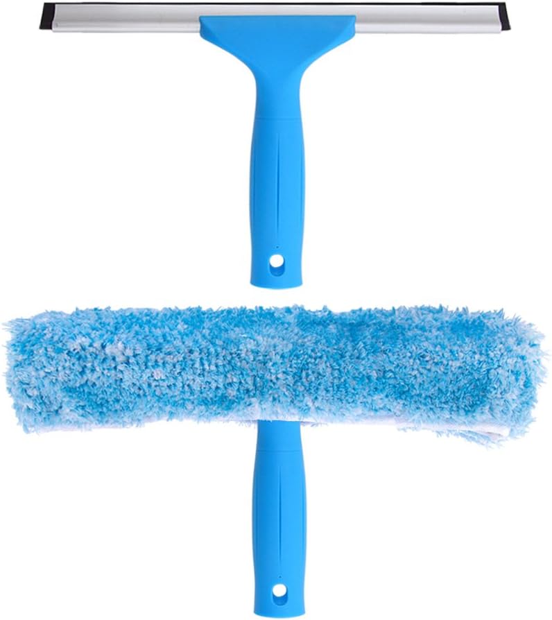 Mr Siga MR.SIGA Professional Window Cleaning Combo - Squeegee & Microfiber Window Scrubber, 10" - Image 1