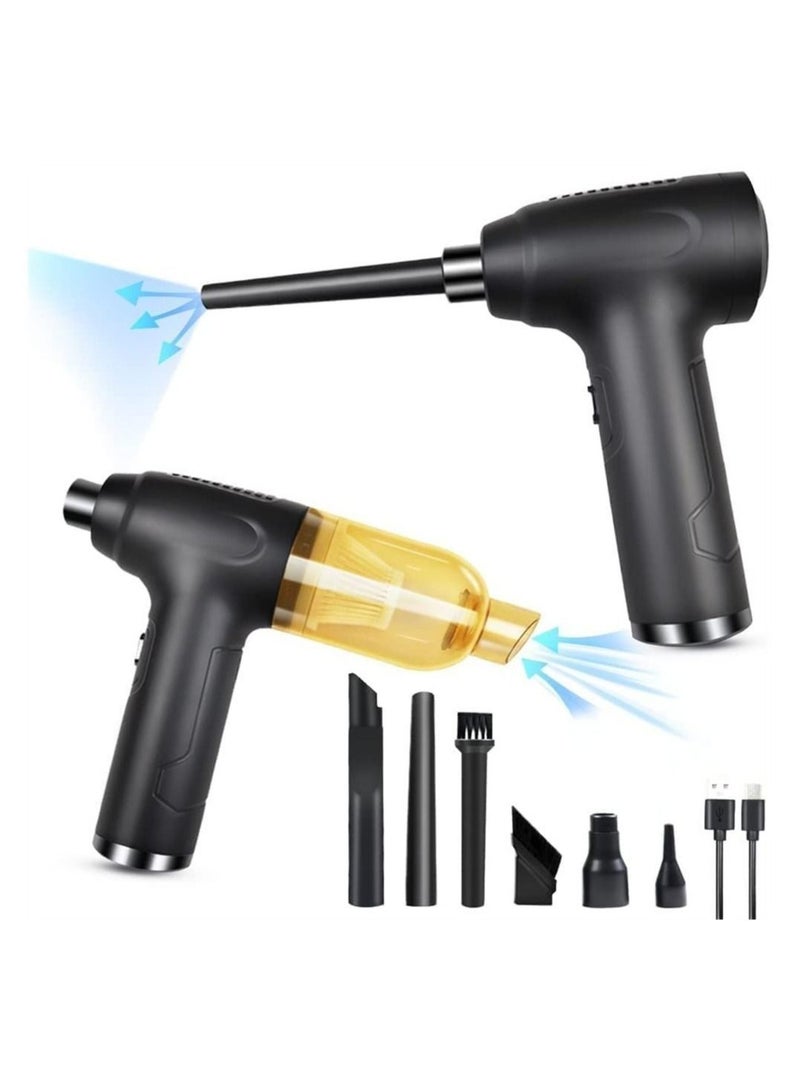 Y&D Compressed Air Vacuum Dust Cleaner 2-In-1, 50000RPM Portable Blower, 6000mAh Duster with 6 nozzle, for Computer Laptop Keyboard Car Cleanig  - Image 1