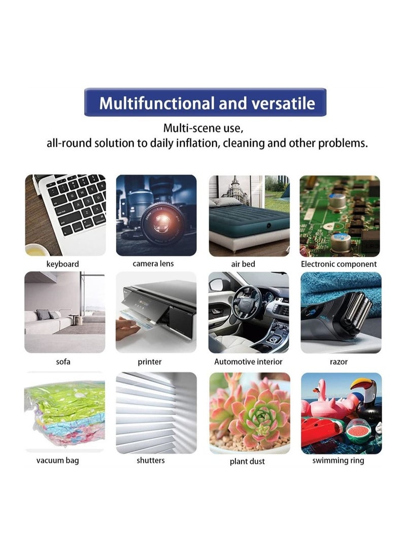 Y&D Compressed Air Vacuum Dust Cleaner 2-In-1, 50000RPM Portable Blower, 6000mAh Duster with 6 nozzle, for Computer Laptop Keyboard Car Cleanig  - Image 5