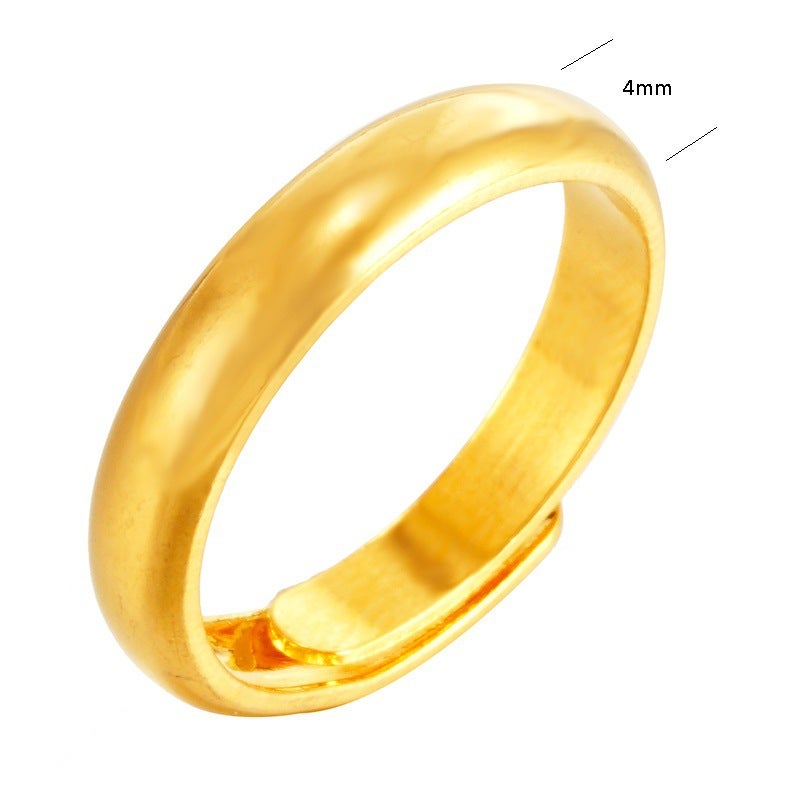 Durable Gold-Plated Sweetheart Ring for Women J2295 thick light