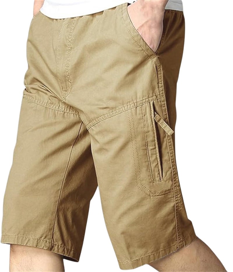 Lymio Men Shorts || Men Shorts Cotton Casual (Shorts-31-Khaki-XL) - Image 1