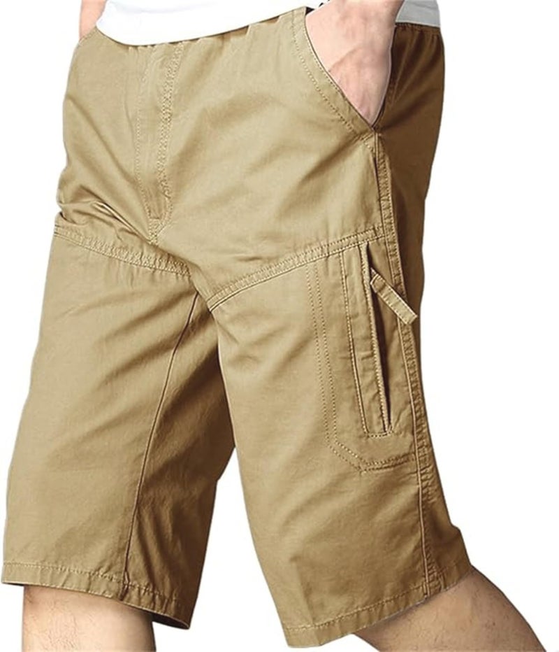 Lymio Men Shorts || Men Shorts Cotton Casual (Shorts-31-Khaki-XL) - Image 4