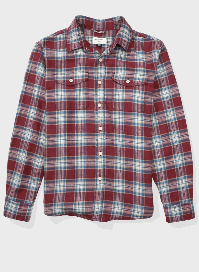 American Eagle  Checked Regular Fit Shirt for Men | Best Price UAE