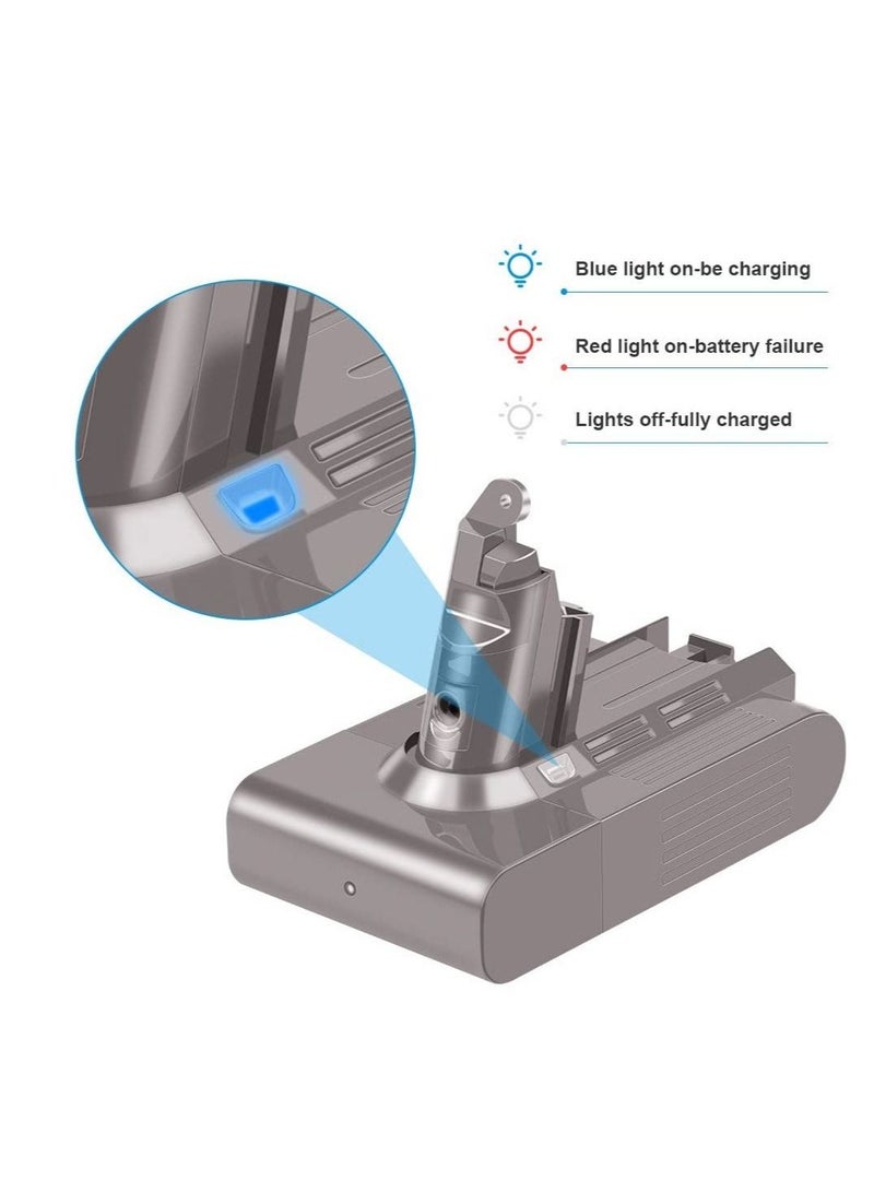 21.6V 75.6Wh Battery for Dyson V6 SV04 DC58 DC59 DC61 DC62 DC72 DC74 595 650 770 880 vtc4 Absolute Animal Motorhead Slim SV03 SV05 SV06 SV07 SV09Handheld Vacuum Cleaner 3500mAh - Image 2