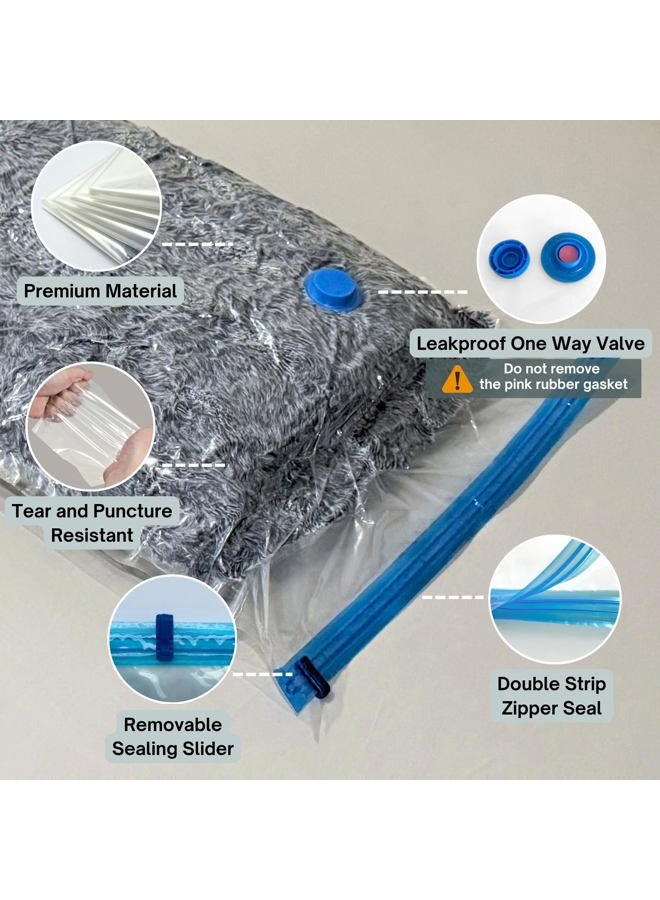 Nellivia Vacuum Storage Bags, Compression Space Saver Bags for Comforters, Blankets and Clothes, Durable Seal, Puncture Resistant, Safe Poly Material, Preserves and Protects (10 Jumbo) - Image 5