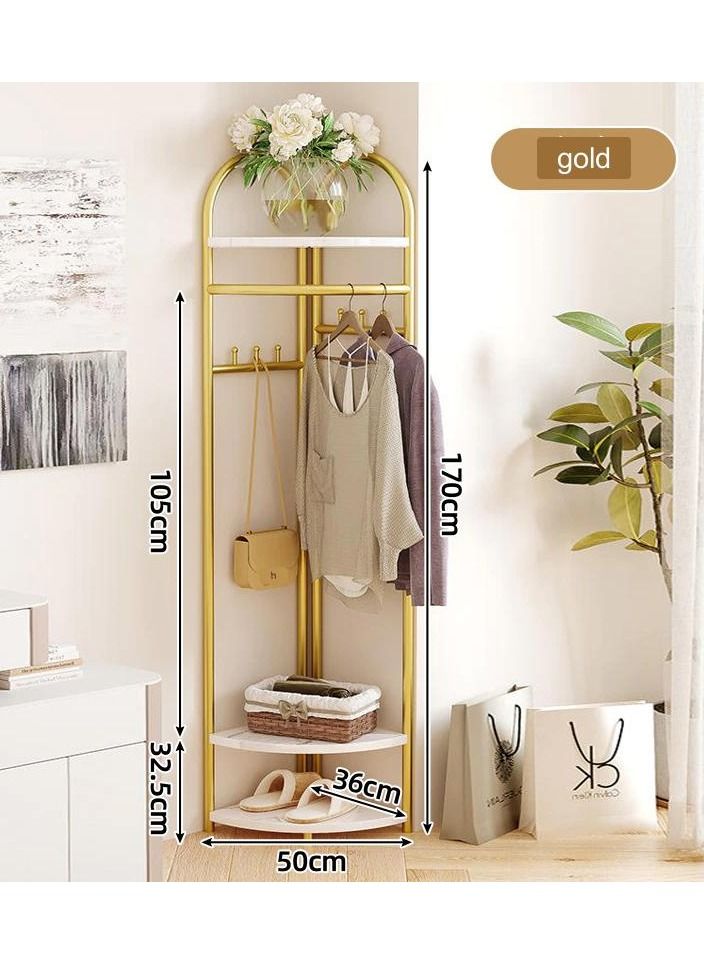 Metal Place Provide Clothes Rack Minimalist Standing Shelf Clothes Rack Nordic Aesthetic Perchero Pared Bedroom Furniture - Image 4