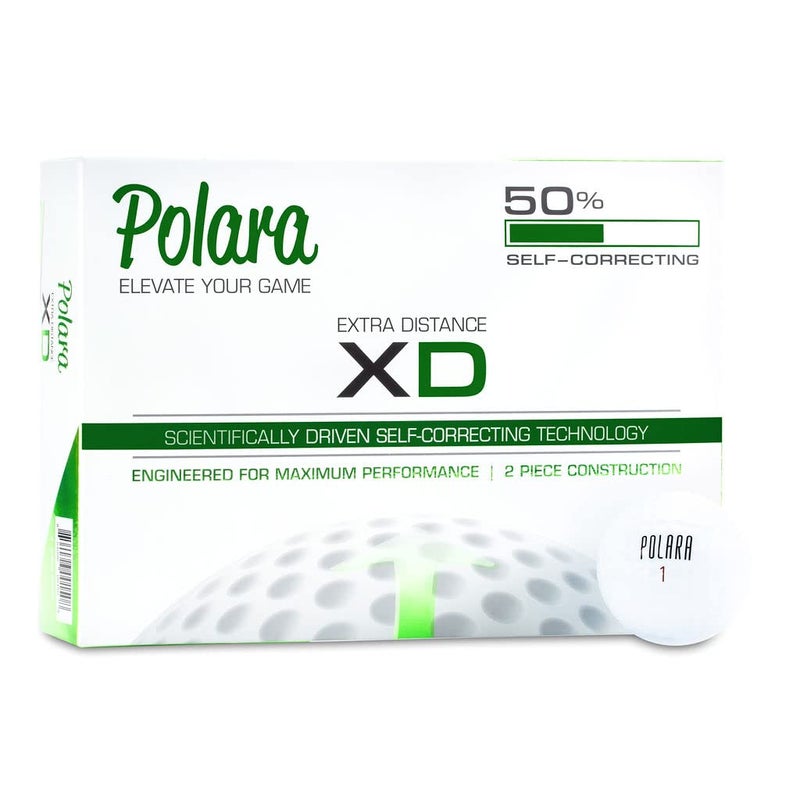Polara Ultimate Straight Premium Golf balls | Hook and Slice Correction | Handicap Range 12+ | Perfect for Recreational Golfers | 1 Dozen (12-Balls) | 2pc Construction of Central Core and Outer Cover - Image 1