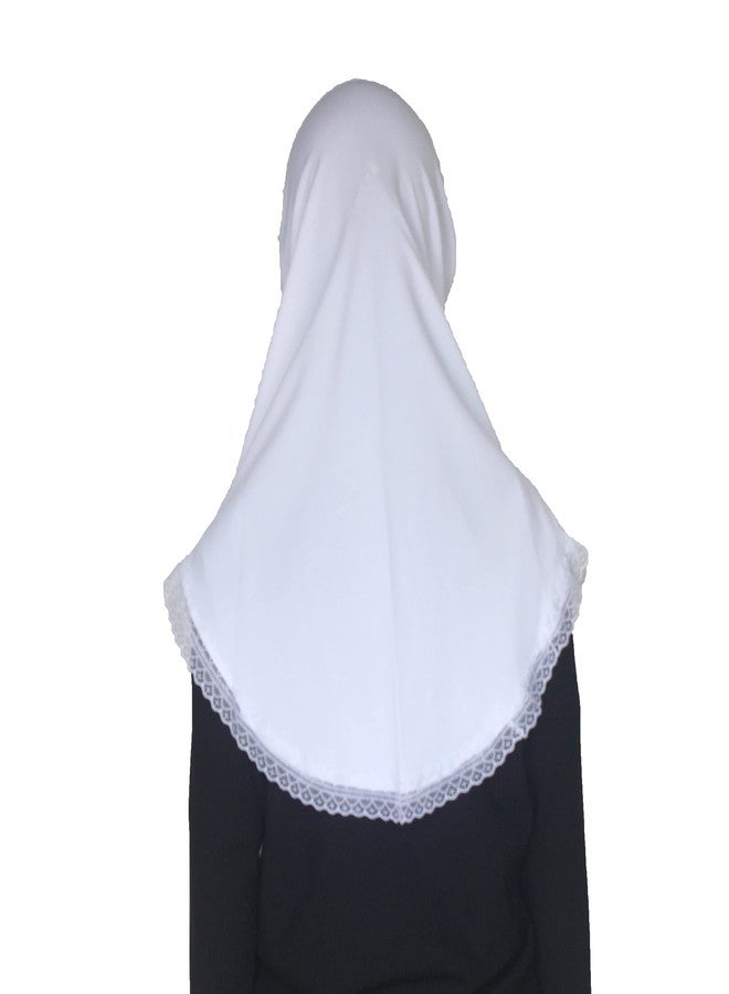Modest Beauty حجابات محتشمة وجميلة للمسلمات، حجابات للأطفال مزينة بالدانتيل للأعمار من 6 إلى 12 سنة - Image 3
