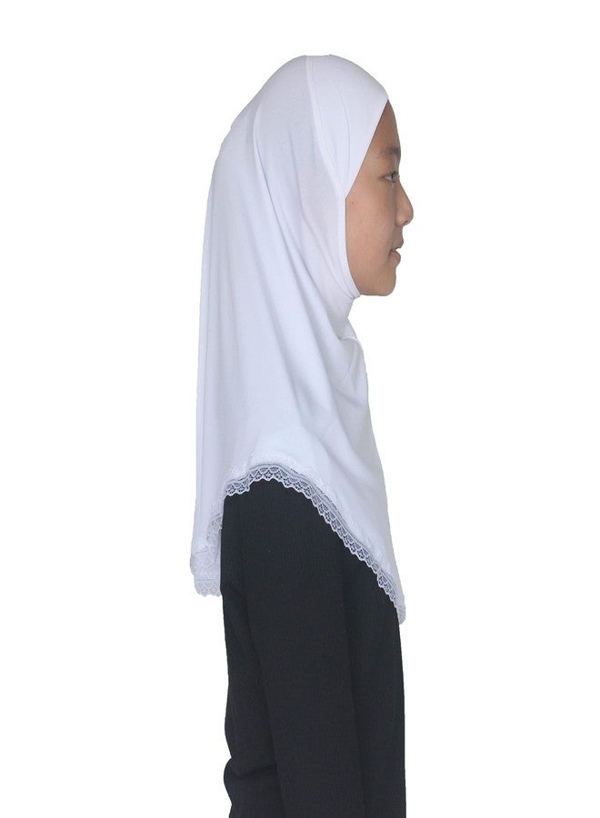 Modest Beauty حجابات محتشمة وجميلة للمسلمات، حجابات للأطفال مزينة بالدانتيل للأعمار من 6 إلى 12 سنة - Image 2