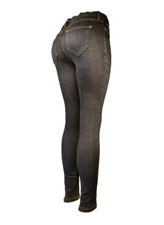STRAPPT Women's Skinny Stretch Jeggings in Dark Grey  - Image 3