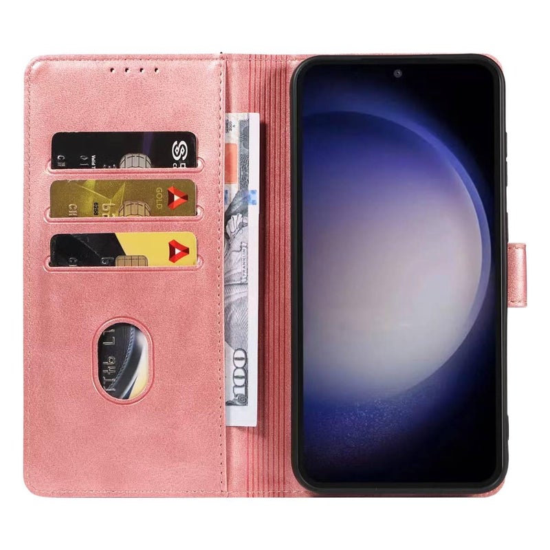 Drop Protection Samsung Galaxy S23 with Card Holder and Kickstand and Strong Magnetic in Black for Daily Carry - Image 5