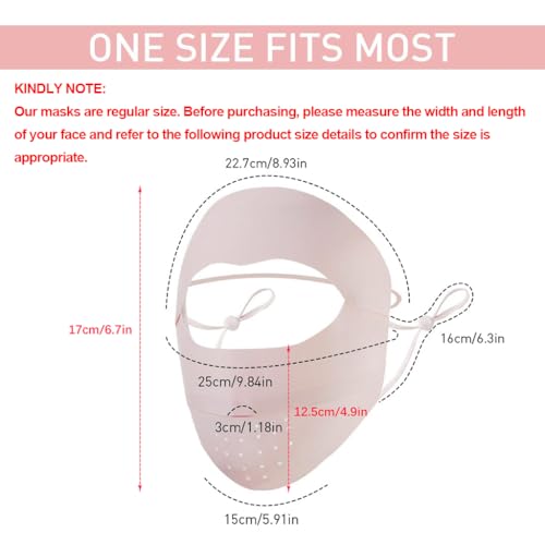 PALAY® Face Mask for Sun Protection, Women Full Face Mask for Bikers, UPF 50+ Face Cover for Women, Reusable Ice Silk Cooling UV Face Mask for Summer Outdoor Running Hiking - Image 2