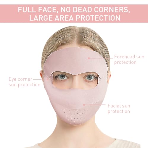 PALAY® Face Mask for Sun Protection, Women Full Face Mask for Bikers, UPF 50+ Face Cover for Women, Reusable Ice Silk Cooling UV Face Mask for Summer Outdoor Running Hiking - Image 5