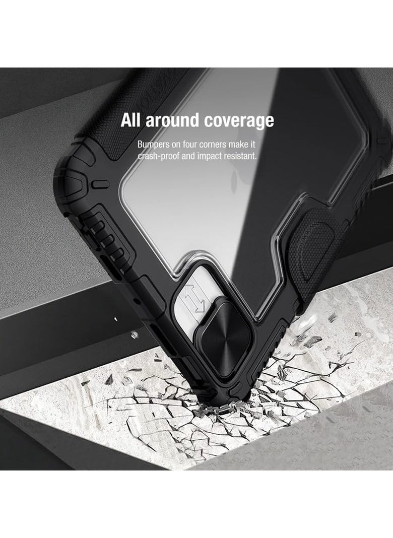 General Case for iPad Air 11" M2 2024/iPad Air 5th Gen/4th Gen 10.9",with Sliding Lens Cover Shockproof TPU Frame + PC +Leather [Auto Sleep Wake] Trifold Stand Built-in Pencil Holder  - Image 5