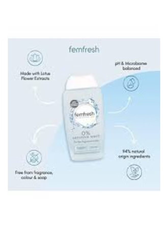 Fem Fresh 0% Sensitive Intimate Wash PH Balanced White - Image 2