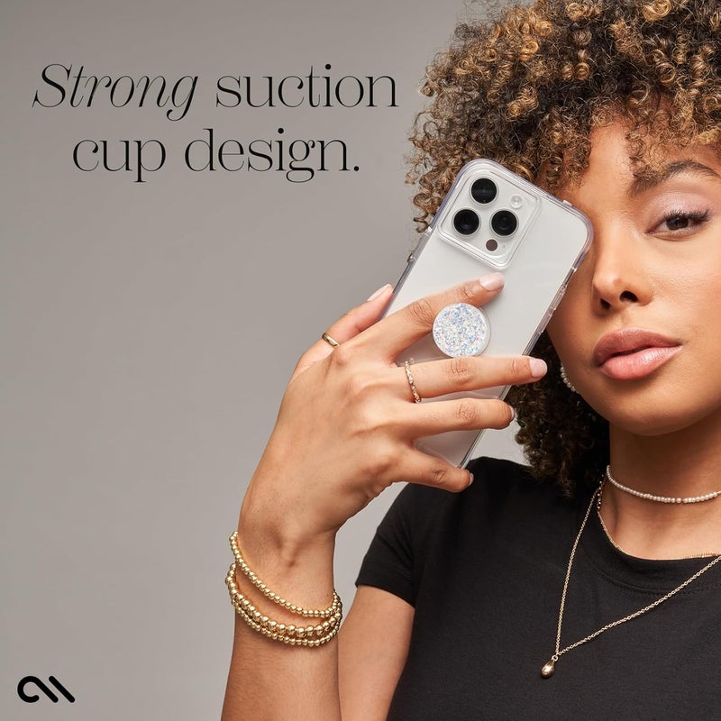 CASE-MATE Minis - Cell Phone Stand/Grip - Suction Cup Cell Phone Holder [Removable for Wireless Charging] for iPhones, Android Smartphones, Kindles & More - Twinkle Stardust - Image 3