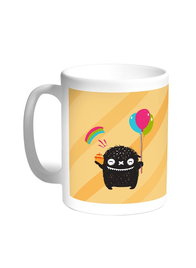 RYN Cartoon Drawing - The Joy Of Eid Printed Coffee Mug White 11ounce