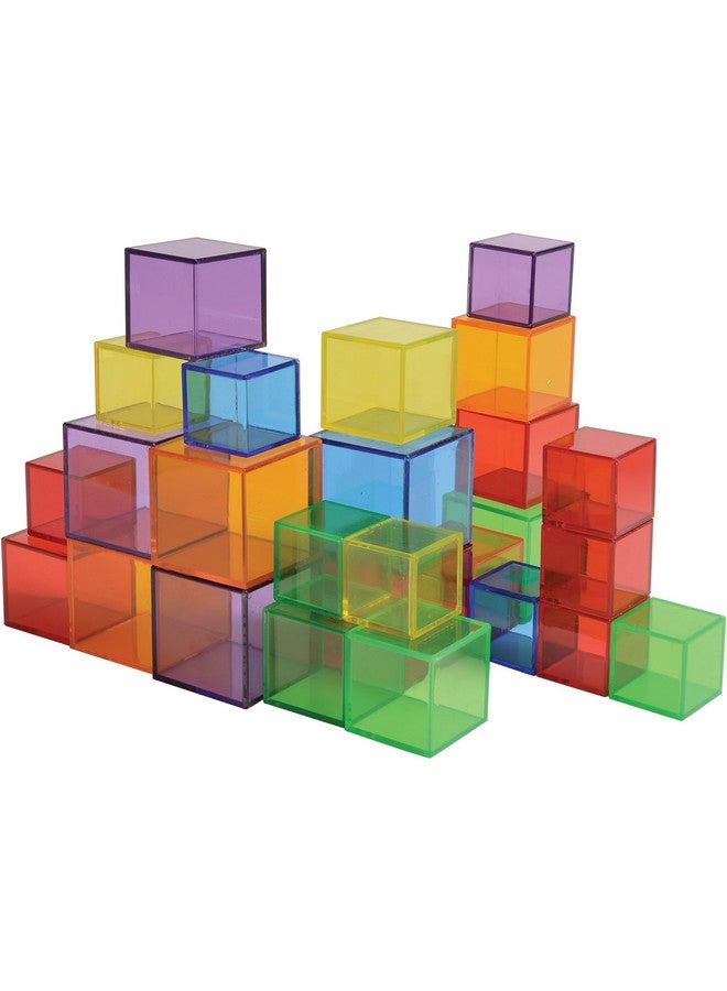 Constructive Playthings Translucent Cube Building Blocks (54-Piece Set) - Image 2