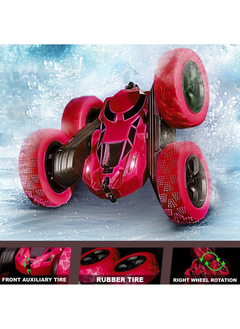 Kidwala Transforming Remote Control Stunt Car 4Wd 2.4Ghz Car For Kids Revolving Wheels Truck 360 Body Complete Rotation, Convertible Wheels For Boys Red - Image 3