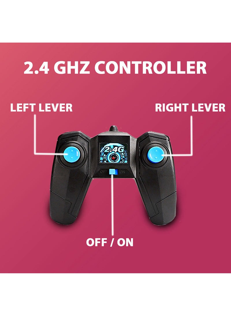 Kidwala Transforming Remote Control Stunt Car 4Wd 2.4Ghz Car For Kids Revolving Wheels Truck 360 Body Complete Rotation, Convertible Wheels For Boys Red - Image 5