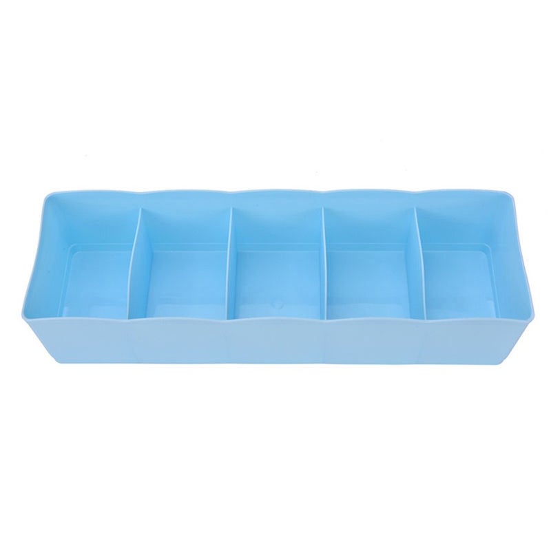 JAPP JAPP 5 Cells Plastic Clothes Storage Box Organizer Tie Bra Socks Drawer Cosmetic Divider Tidy Organization Cremalheira Armazenamento Set of 5 Multi Color  - Image 1