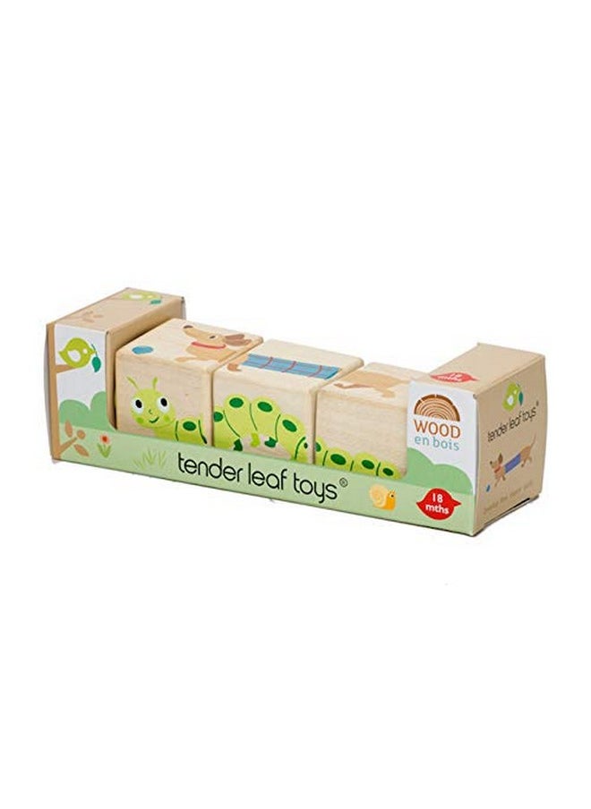 Tender Leaf Toys - Educational Twisting Toy My First Baby Wooden Puzzle Game Early Learning To Develop Strategic Thinking And Fine Motor Skills For Children 18M+ (Twisting Cubes) - Image 1