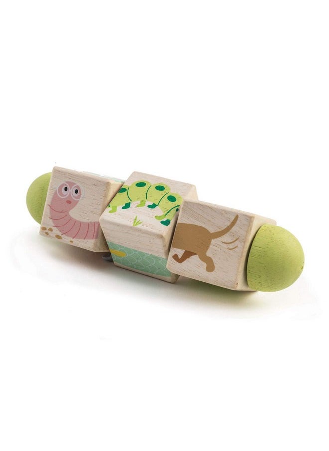 Tender Leaf Toys - Educational Twisting Toy My First Baby Wooden Puzzle Game Early Learning To Develop Strategic Thinking And Fine Motor Skills For Children 18M+ (Twisting Cubes) - Image 1