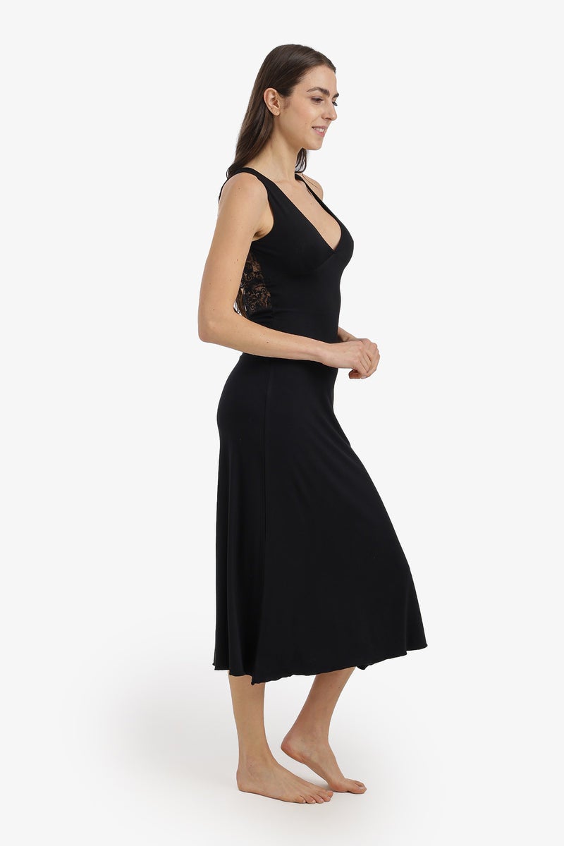 Carina Side-Slit Midi Nightgown - Image 3