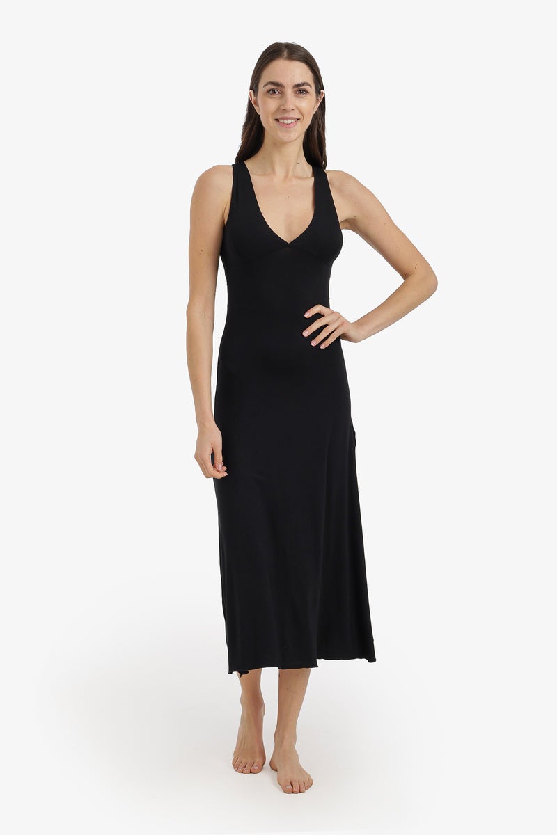 Carina Side-Slit Midi Nightgown - Image 1