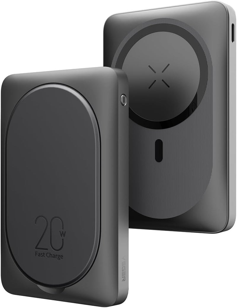 VEGER Magnetic Wireless Power Bank 10000mAh with stand, Portable Charger PD 20W Fast Charging with USB-C & USB Outputs,Slim power bank for iPhone 15/14 Series and Android,etc - Image 3